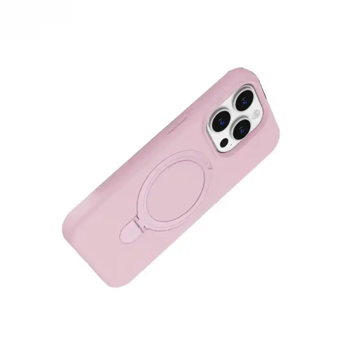 Apple İphone 15 Pro Max Regal Magsafe Standlı Kapak - Açık Pembe