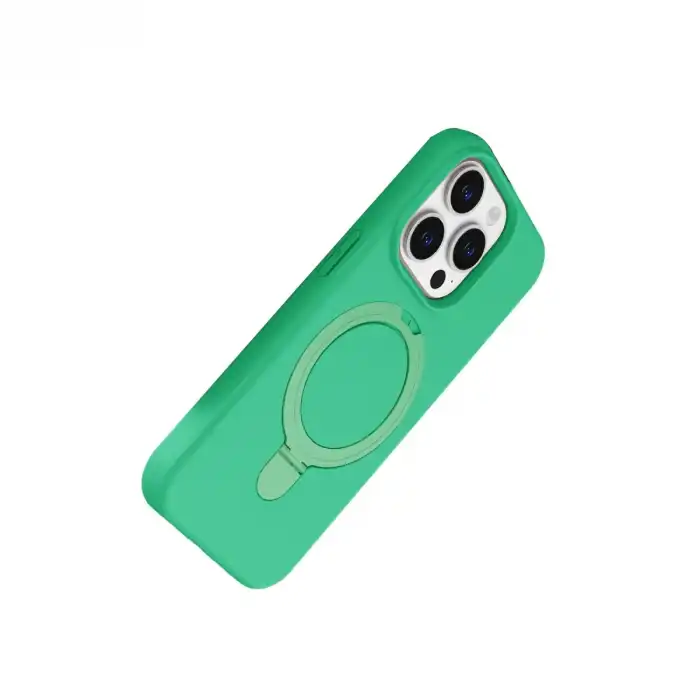 Apple İphone 15 Pro Max Regal Magsafe Standlı Kapak - Yeşil