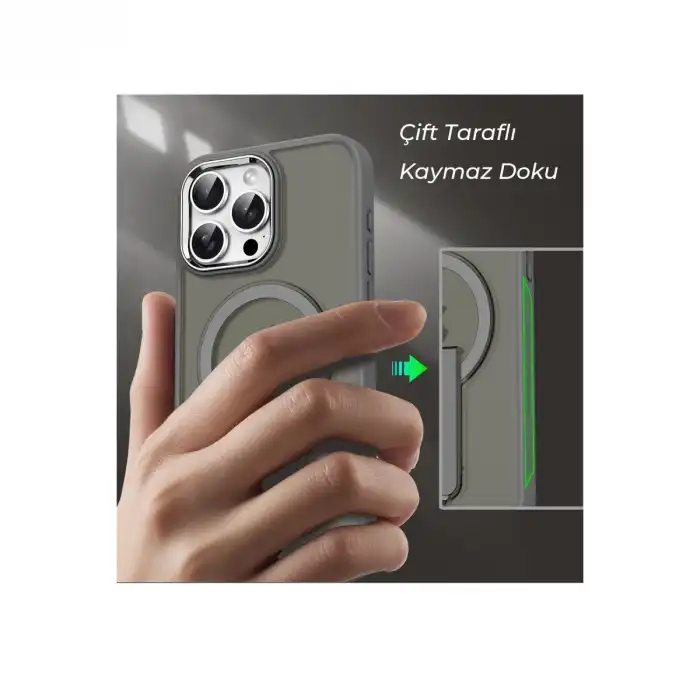 Apple İphone 15 Pro Tork Magsafe Standlı Kapak - Lila