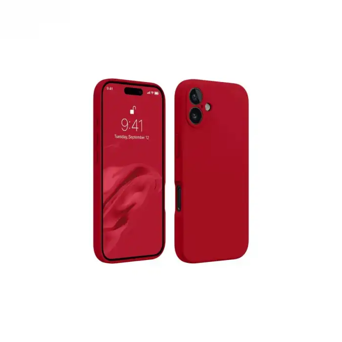Apple İphone 16 Kılıf First Silikon - Kırmızı