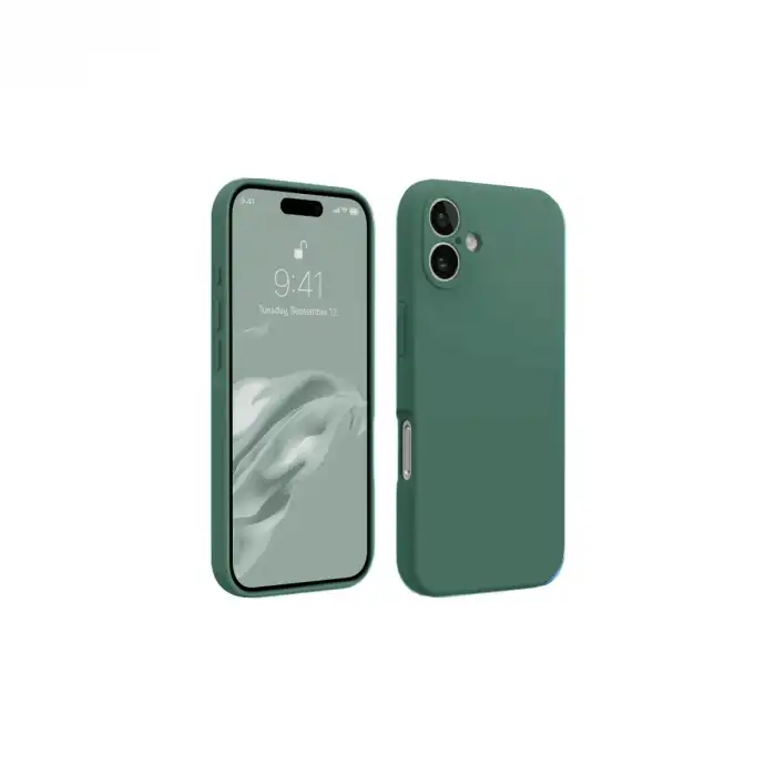 Apple İphone 16 Kılıf First Silikon - Koyu Yeşil