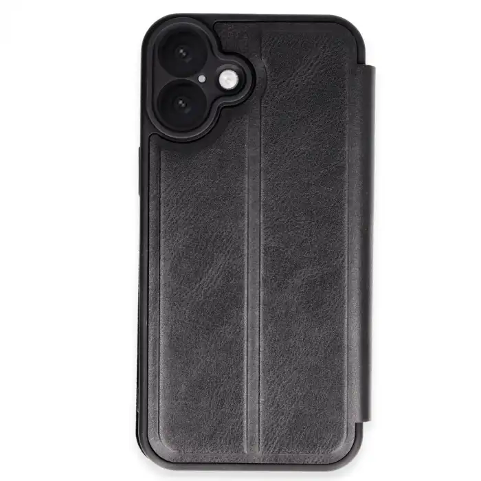 Apple İphone 16 Kılıf Flip Cover - Siyah