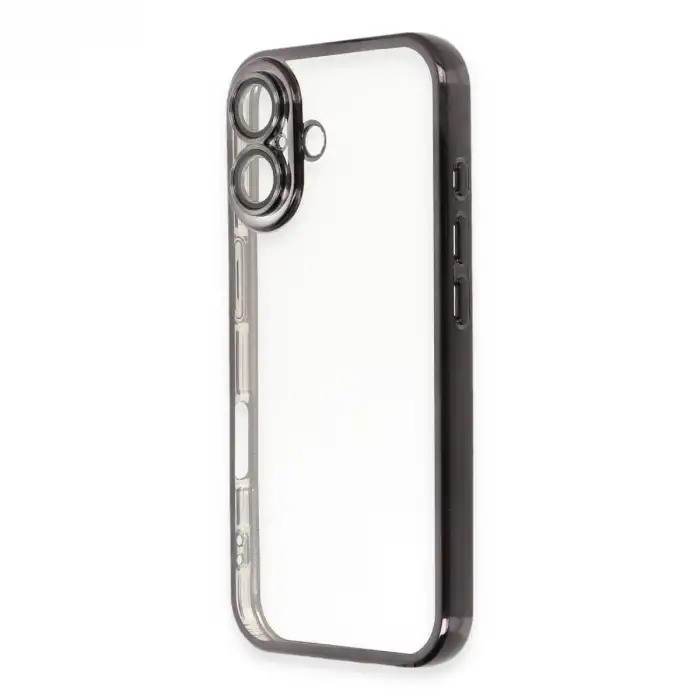 Apple İphone 16 Kılıf Razer Lensli Silikon - Siyah