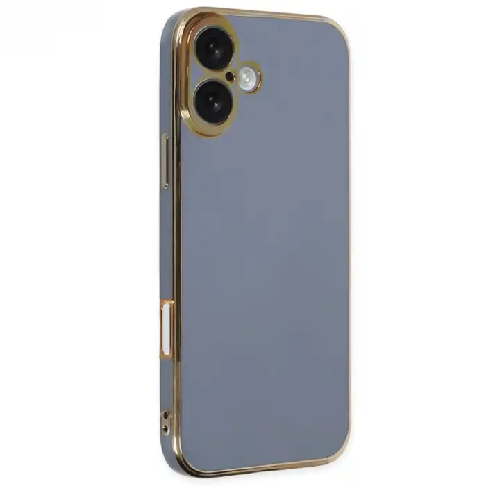 Apple İphone 16 Kılıf Volet Silikon - Mavi