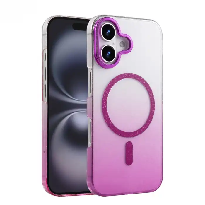 Apple İphone 16 Plus Glossy Magsafe Kapak - Mor