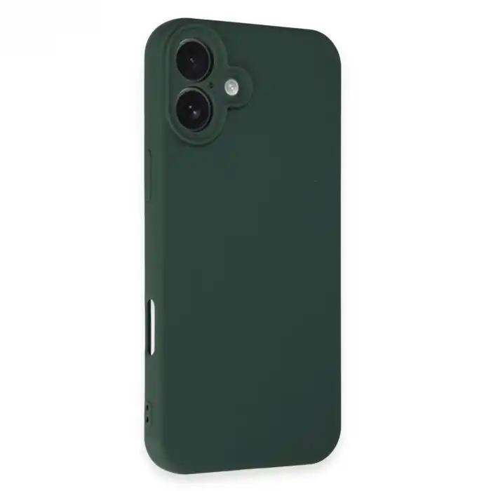 Apple İphone 16 Plus Kılıf First Silikon - Koyu Yeşil