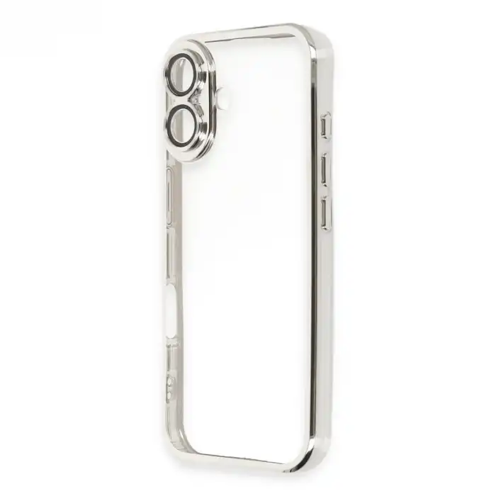 Apple İphone 16 Plus Kılıf Razer Lensli Silikon - Gümüş