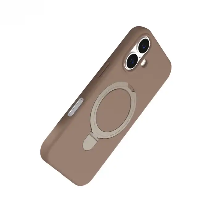 Apple İphone 16 Plus Regal Magsafe Standlı Kapak - Çöl Titanyum