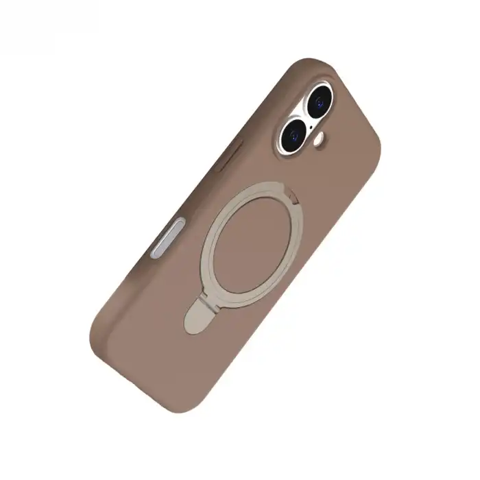 Apple İphone 16 Plus Regal Magsafe Standlı Kapak - Çöl Titanyum