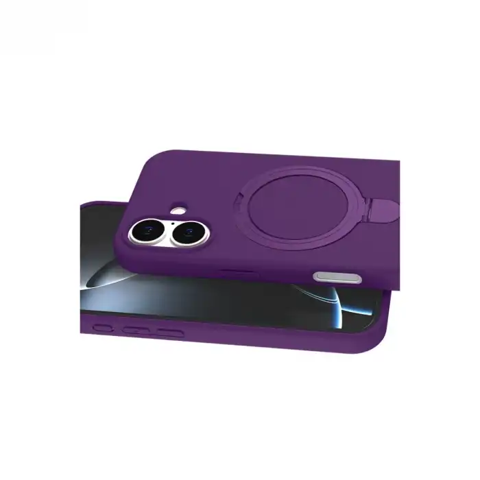 Apple İphone 16 Plus Regal Magsafe Standlı Kapak - Derin Mor