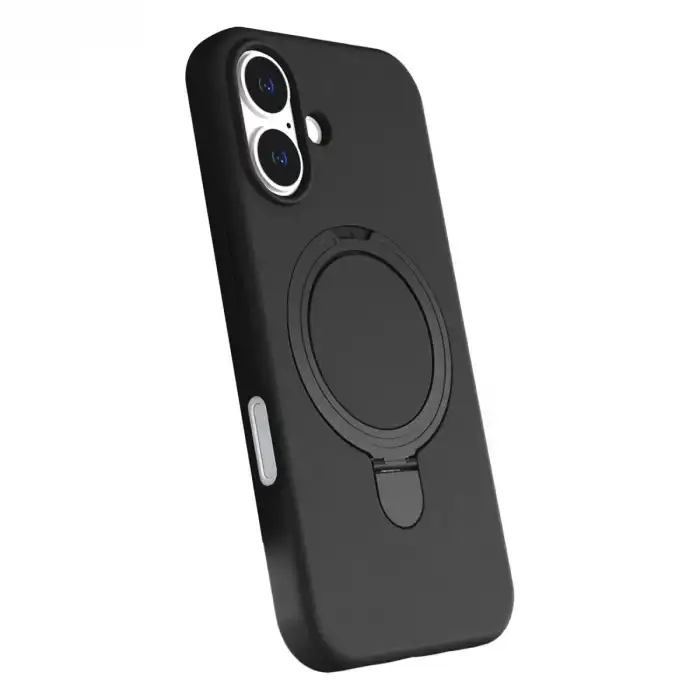 Apple İphone 16 Plus Regal Magsafe Standlı Kapak - Siyah