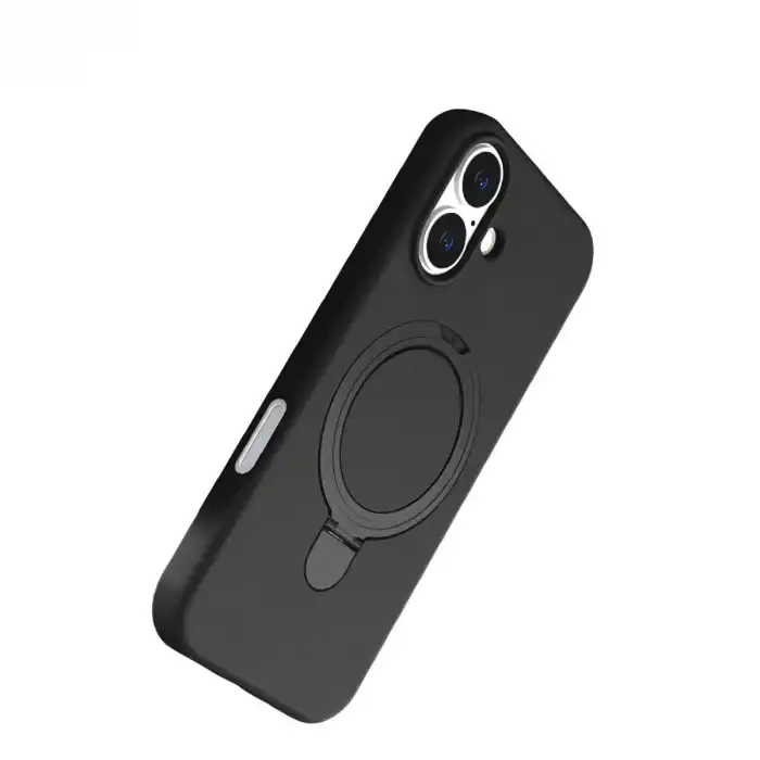 Apple İphone 16 Plus Regal Magsafe Standlı Kapak - Siyah