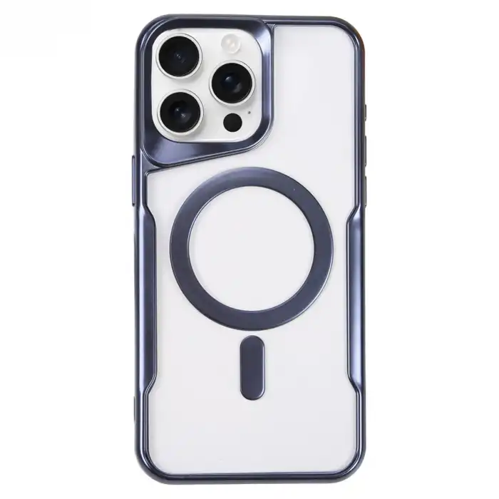 Apple İphone 16 Pro Kılıf Boyi Magsafe Silikon Kapak - Lacivert