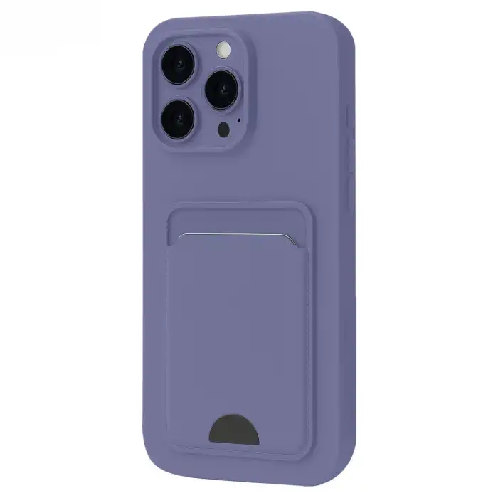 Apple İphone 16 Pro Kılıf Kelvin Kartvizitli Silikon - Lila
