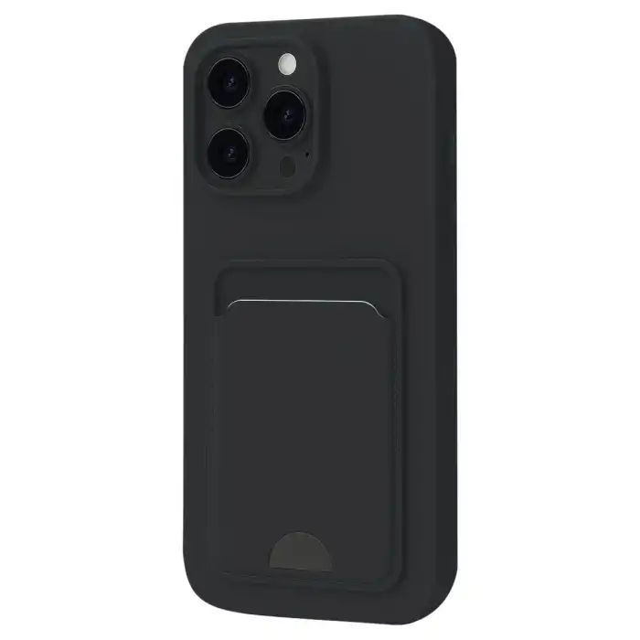Apple İphone 16 Pro Kılıf Kelvin Kartvizitli Silikon - Siyah