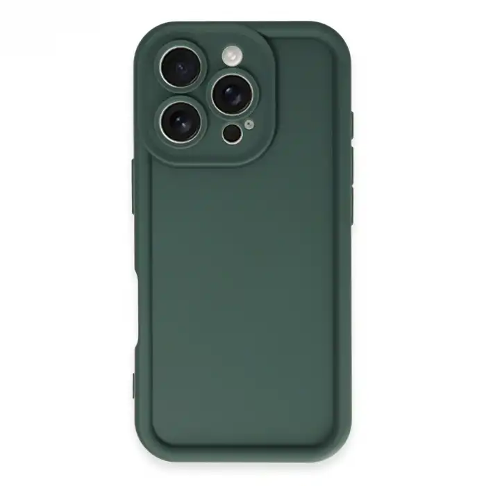Apple İphone 16 Pro Kılıf Viera Silikon - Koyu Yeşil