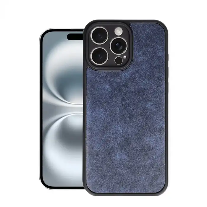 Apple İphone 16 Pro Max Kılıf Aras Deri Kapak - Lacivert
