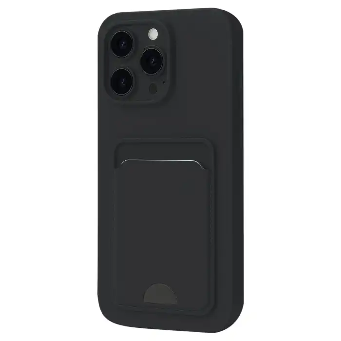 Apple İphone 16 Pro Max Kılıf Kelvin Kartvizitli Silikon - Siyah