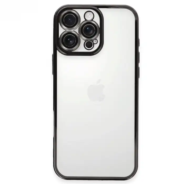 Apple İphone 16 Pro Max Kılıf Razer Lensli Silikon - Siyah