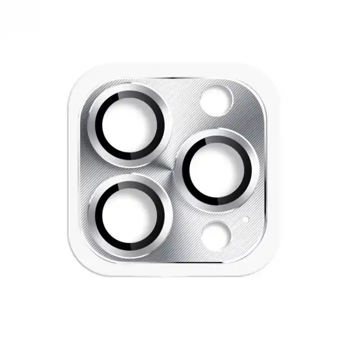 Apple İphone 16 Pro Max Pers Alüminyum Kamera Lens - Gümüş