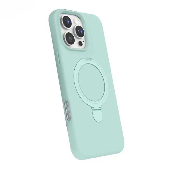 Apple İphone 16 Pro Max Regal Magsafe Standlı Kapak - Su Yeşili
