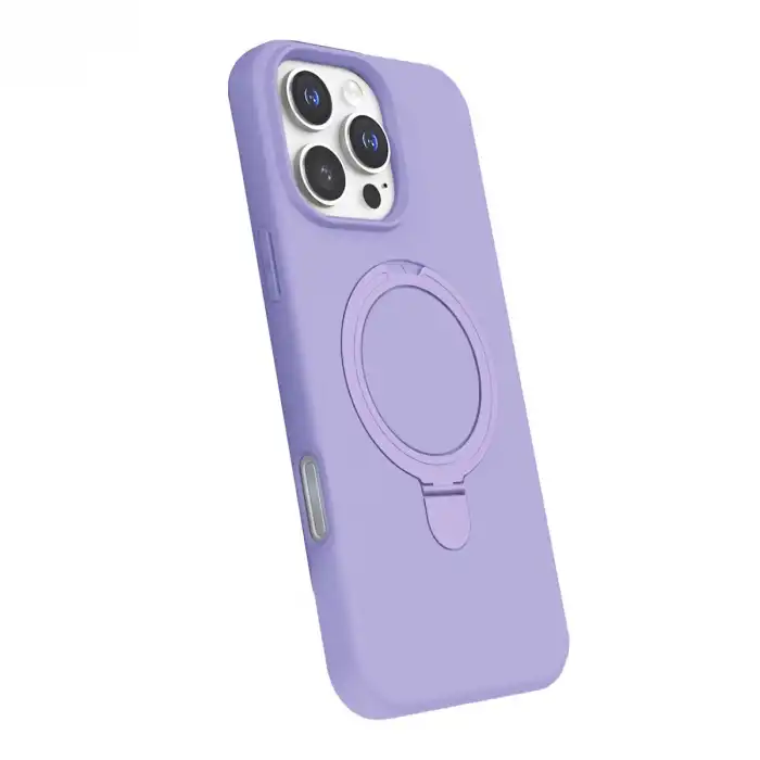 Apple İphone 16 Pro Regal Magsafe Standlı Kapak - Lila
