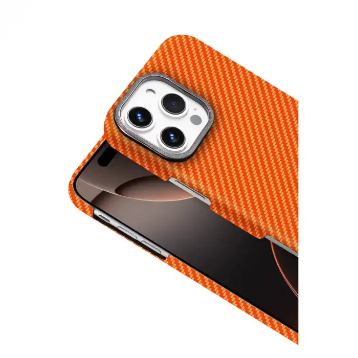 Apple İphone 16 Pro Vega Magsafe Kapak - Turuncu