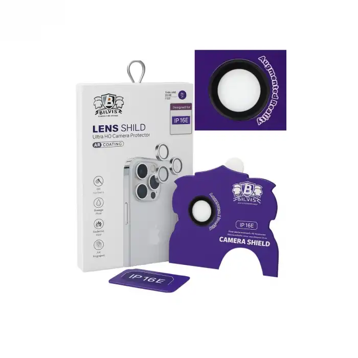 Apple İphone 16e Bilvis Titan Kamera Lens - Siyah