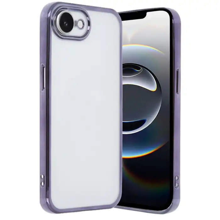 Apple İphone 16e Kılıf Razer Lensli Silikon - Mor