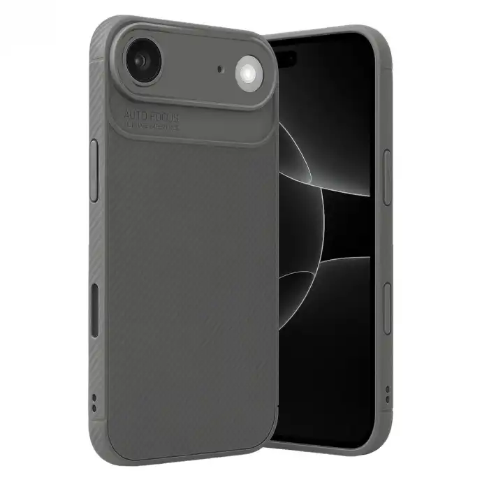 Apple İphone 17 Air Auto Focus Karbon Kapak - Gri