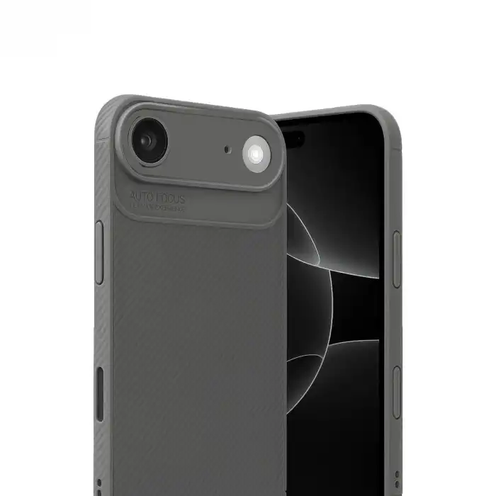 Apple İphone 17 Air Auto Focus Karbon Kapak - Gri