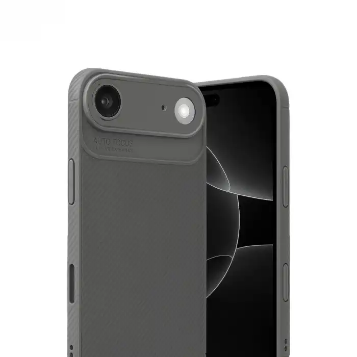 Apple İphone 17 Air Auto Focus Karbon Kapak - Gri