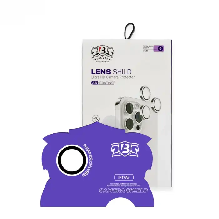 Apple İphone 17 Air Bilvis Titan Kamera Lens - Gümüş