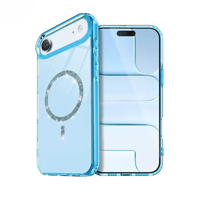 Apple İphone 17 Air Live Diamond Magsafe Kapak - Mavi