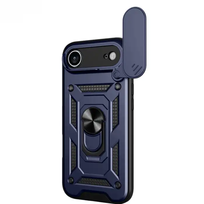 Apple İphone 17 Air Pars Lens Yüzüklü Silikon - Lacivert