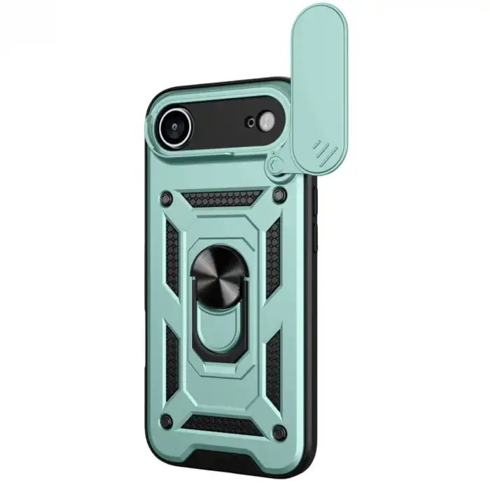 Apple İphone 17 Air Pars Lens Yüzüklü Silikon - Yeşil