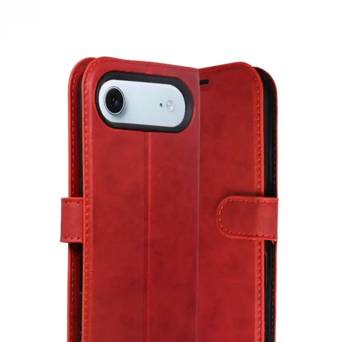 Apple İphone 17 Air Trend S Plus Kapaklı Kılıf - Kırmızı