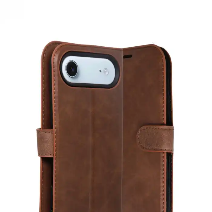 Apple İphone 17 Air Trend S Plus Kapaklı Kılıf - Taba