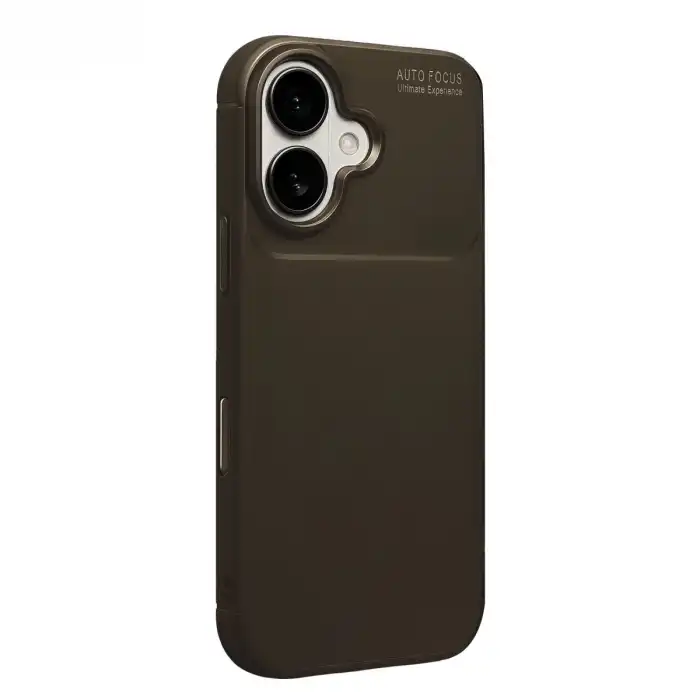 Apple İphone 17 Auto Focus Karbon Kapak - Kahverengi