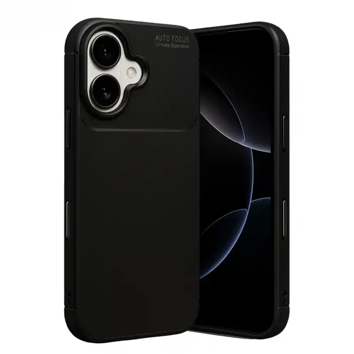 Apple İphone 17 Auto Focus Karbon Kapak - Siyah