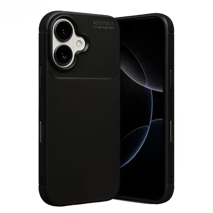 Apple İphone 17 Auto Focus Karbon Kapak - Siyah
