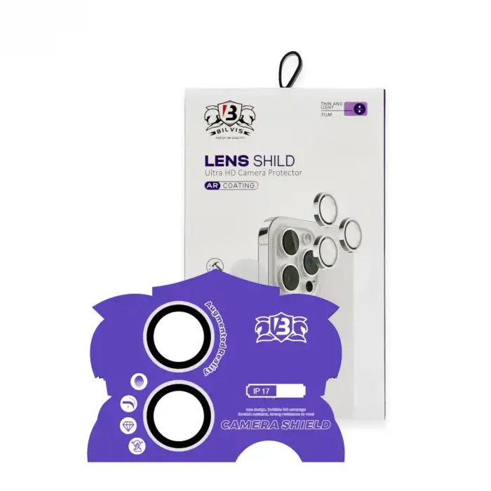 Apple İphone 17 Bilvis Titan Kamera Lens - Lila