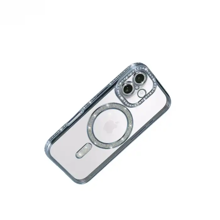 Apple İphone 17 Joke Simli Magneticsafe Kılıf - Mavi