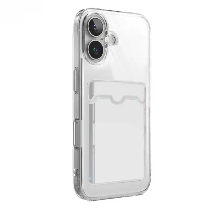 Apple İphone 17 Kart Şeffaf Silikon - Şeffaf