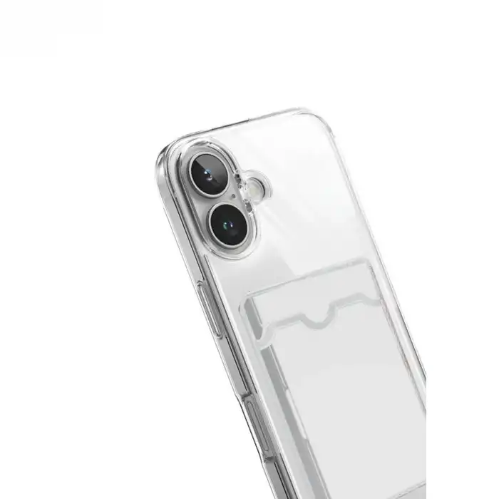 Apple İphone 17 Kart Şeffaf Silikon - Şeffaf