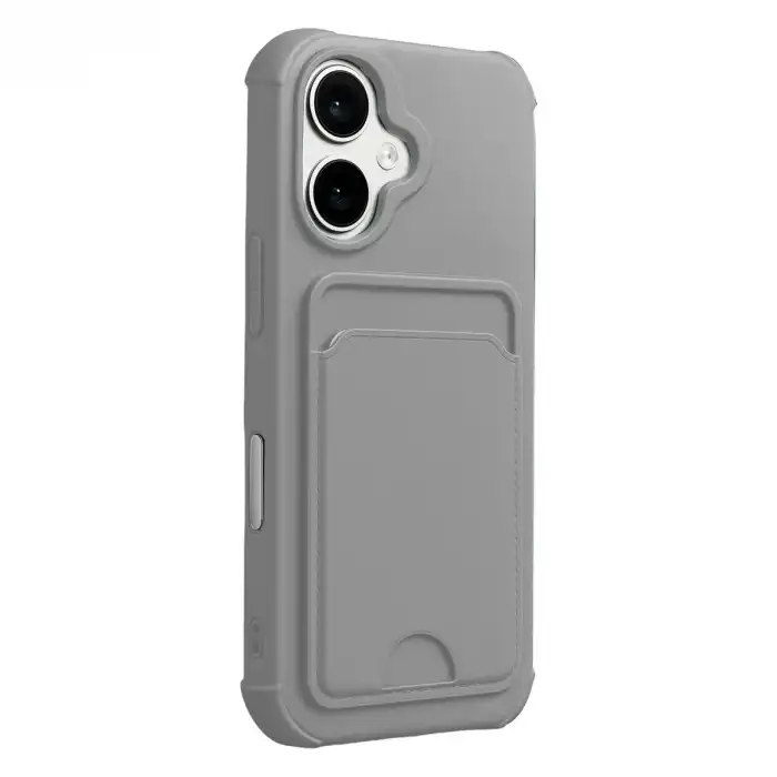 Apple İphone 17 Kelvin Kartvizitli Silikon - Gri
