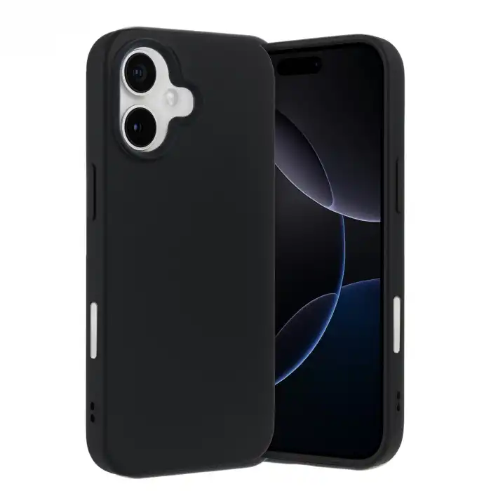 Apple İphone 17 Nano İçi Kadife Silikon - Siyah