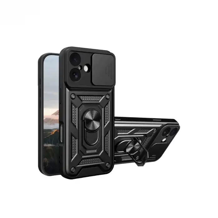 Apple İphone 17 Pars Lens Yüzüklü Silikon - Siyah