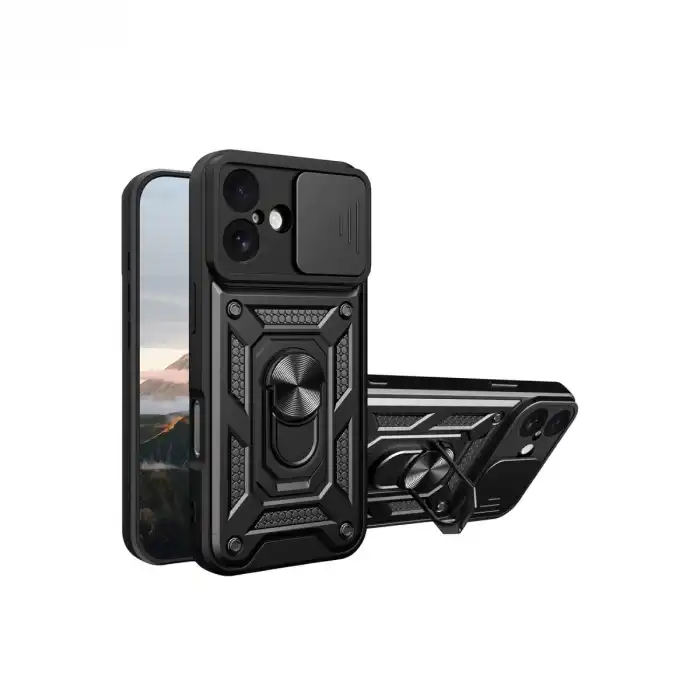 Apple İphone 17 Pars Lens Yüzüklü Silikon - Siyah