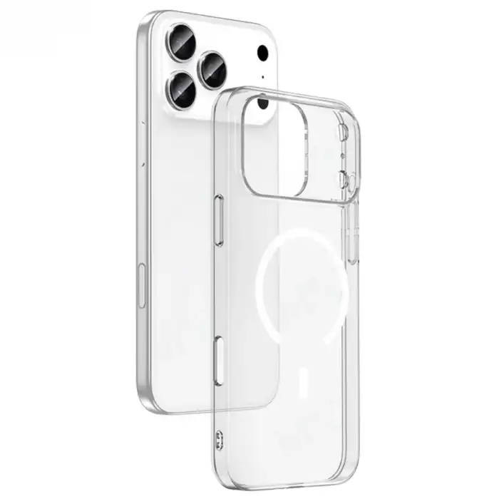 Apple İphone 17 Pro Combo Sert Şeffaf Magsafe Kapak - Şeffaf